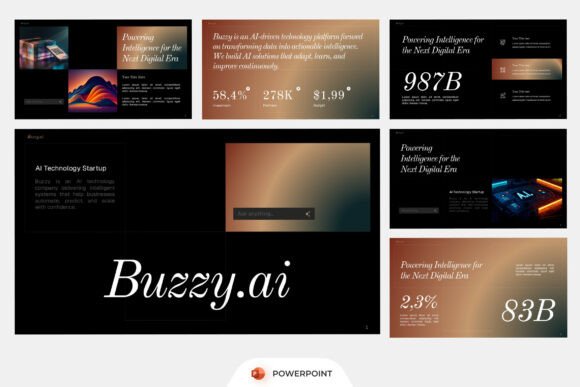 AI Technology Dark Gradient PowerPoint: A Modern Tool for Cutting-Edge Presentations
