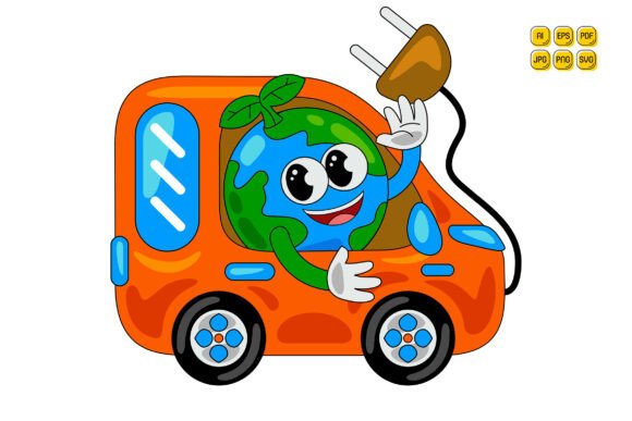 Cartoon Earth Character Vector Art 15: A Versatile Design Resource