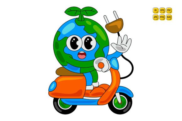 Cartoon Earth Character Vector Art 16: A Versatile Tool for Creative Expression