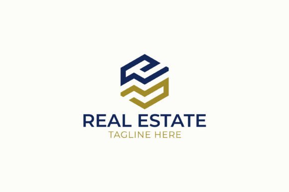 Geometric Logo Hexagon Real Estate