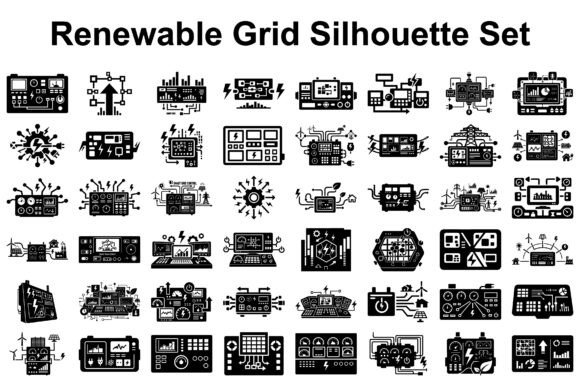 Renewable Grid Silhouette Set: A Scalable Toolkit for Sustainable Design
