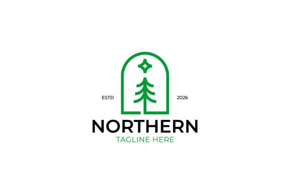 Revitalize Your Corporate Image with the Northern Pine Tree Logo Design