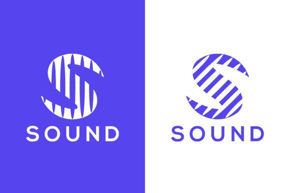 Sound Letter S Logo with Wave Stripe