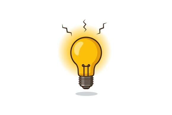 The Power of Illumination: Light Bulb Ray Shine Cartoon in Modern Design